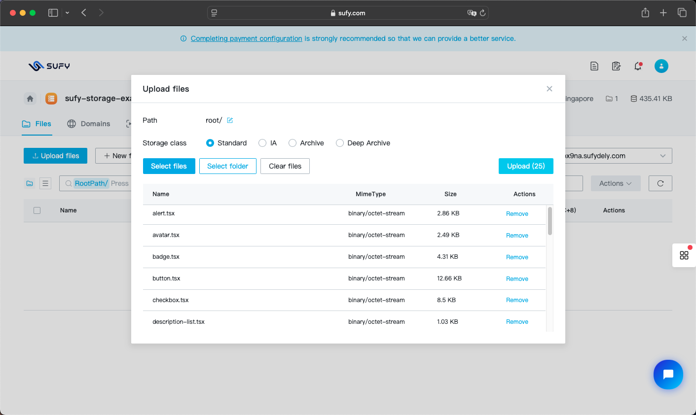 Upload Panel